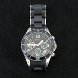 Marc Jacobs Rock Chronograph Black Dial Black Silicone Strap Watch for Women - MBM2551 Authentic Buy Shop Now