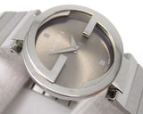 Gucci Interlocking G Brown Dial Silver Steel Strap Watch For Women - YA133506 Authentic Buy Shop Now