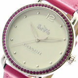 Coach Delancey White Dial Red Leather Strap Watch for Women - 14502879 Authentic Buy Shop Now