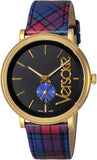 Versace V-Circle The Clans Edition Black Dial Red & Blue Leather Strap Watch for Women - VEBQ00218 Authentic Buy Shop Now