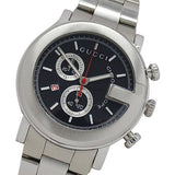Gucci G Chrono Black Dial Silver Steel Strap Watch For Men - YA101309 Authentic Buy Shop Now