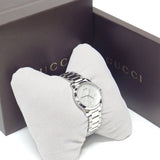 Gucci G Timeless Silver Dial Silver Steel Strap Watch For Women - YA126551 Authentic Buy Shop Now