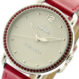 Coach Delancey White Dial Red Leather Strap Watch for Women - 14502878 Authentic Buy Shop Now