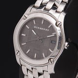 Burberry Herringbone Grey Dial Silver Steel Strap Watch for Women - BU1851 Authentic Buy Shop Now