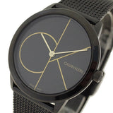 Calvin Klein Minimal Black Dial Black Mesh Bracelet Watch for Men - K3M214X1 Authentic Buy Shop Now