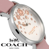 Coach Perry Silver Dial Pink Leather Strap Watch For Women - 14503325 Authentic Buy Shop Now