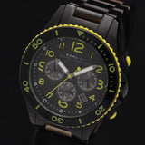 Marc Jacobs Rock Chronograph Black Dial Black Steel Strap Watch for Men - MBM5026 Authentic Buy Shop Now
