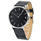 Coach Charles Black Dial Black Leather Strap Watch for Men - 14602157 Authentic Buy Shop Now