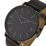 Coach Charles Black Dial Black Leather Strap Watch for Men - 14602434 Authentic Buy Shop Now