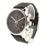 Calvin Klein City Chronograph Black Dial Black Leather Strap Watch for Men - K2G271C1 Authentic Buy Shop Now