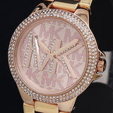 Michael Kors Camille Three Hand Rose Gold Dial Rose Gold Steel Strap Watch For Women - MK7197 Authentic Buy Shop Now
