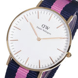 Daniel Wellington Classic Winchester White Dial Three Tone Nylon Strap Watch For Women - DW00100033 Authentic Buy Shop Now