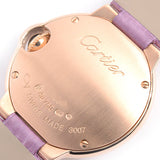 Cartier Ballon Bleu Diamonds White Dial Pink Leather Strap Watch for Women - WE902050 Authentic Buy Shop Now