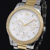 Michael Kors Tibby Multifunction White Dial Two Tone Steel Strap Watch For Women - MK6825 Authentic Buy Shop Now