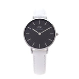 Daniel Wellington Classic Petite Bondi Black Dial White Leather Strap Watch for Women - DW00100286 Authentic Buy Shop Now