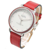 Coach Delancey White Dial Red Leather Strap Watch for Women - 14502878 Authentic Buy Shop Now