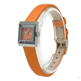 Gucci G-Frame Square Mother of Pearl Orange Dial Orange Leather Strap Watch For Women - YA128532 Authentic Buy Shop Now