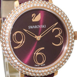 Swarovski Crystal Frost Red Dial Red Leather Strap Watch for Women - 5484064 Authentic Buy Shop Now
