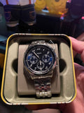Fossil Neutra Chronograph Blue Dial Silver Steel Strap Watch for Men - FS6025 Authentic Buy Shop Now