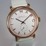 Marc Jacobs Baker White Dial White Leather Strap Watch for Women - MBM1283 Authentic Buy Shop Now