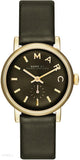 Marc Jacobs Baker Olive Dial Olive Leather Strap Watch for Women - MBM1330 Authentic Buy Shop Now