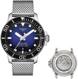 Tissot Seastar 1000 Powermatic 80 Blue Dial SIlver Mesh Bracelet Watch For Men - T120.407.11.041.02 Authentic Buy Shop Now