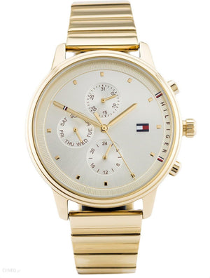 Tommy Hilfiger Blake White Dial Gold Steel Strap Watch for Women - 1781905 Authentic Buy Shop Now