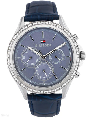 Tommy Hilfiger Ari Quartz Diamonds Blue Dial Blue Leather Strap Watch for Women - 1781979 Authentic Buy Shop Now