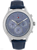 Tommy Hilfiger Ari Quartz Diamonds Blue Dial Blue Leather Strap Watch for Women - 1781979 Authentic Buy Shop Now