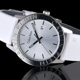 Calvin Klein Steady Silver Dial White Leather Strap Watch for Women - K7Q211L6 Authentic Buy Shop Now