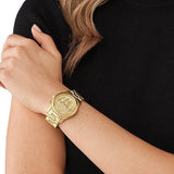 Michael Kors Runway Chronograph Gold Dial Gold Steel Strap Watch For Women - MK7323 Authentic Buy Shop Now