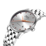 Mido Baroncelli III Automatic Silver Dial Silver Steel Strap Watch For Men - M8600.4.67.1 Authentic Buy Shop Now