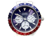 Guess Odyssey Multifunction Blue Dial Silver Steel Strap Watch For Men - W1107G2 Authentic Buy Shop Now