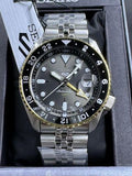 Seiko 5 Sports GMT US Special Edition Automatic Grey Dial Silver Steel Strap Watch For Men - SSK021K1 Authentic Buy Shop Now
