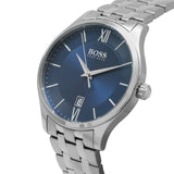 Hugo Boss Governer Blue Dial Silver Steel Strap Watch for Men - 1513487 Authentic Buy Shop Now