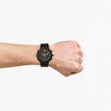 Guess Caliber Chronograph Black Dial Black Rubber Strap Watch for Men - W0864G2 Authentic Buy Shop Now