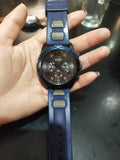 Guess Velocity Blue Dial Blue Rubber Strap Watch for Men - W0599G2 Authentic Buy Shop Now