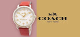 Coach Delancey Ivory Dial Orange Leather Strap Watch for Women - 14502719 Authentic Buy Shop Now