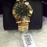 Marc Jacobs Amy Green Dial Gold Steel Strap Watch for Women - MBM8609 Authentic Buy Shop Now