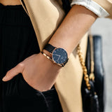 Daniel Wellington Classic Petite Bristol Black Dial Brown Leather Strap Watch For Women - DW00100221 Authentic Buy Shop Now