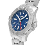 Breitling Avenger Automatic GMT 45 Blue Dial Silver Steel Strap Watch for Men - A32395101C1A1 Authentic Buy Shop Now
