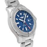 Breitling Avenger Automatic GMT 45 Blue Dial Silver Steel Strap Watch for Men - A32395101C1A1 Authentic Buy Shop Now