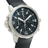 IWC Aquatimer Chronograph Black Dial Black Leather Strap Watch for Men - IW376803 Authentic Buy Shop Now