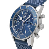Breitling Superocean Heritage Chronograph 44 Blue Dial Blue Mesh Bracelet Watch for Men - A13313161C1S1 Authentic Buy Shop Now