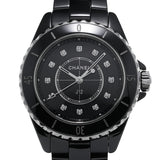 Chanel J12 Quartz Diamonds Black Dial Black Steel Strap Watch for Women - J12 H5701 Authentic Buy Shop Now