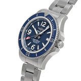 Breitling Superocean Automatic 42mm Blue Dial Silver Steel Strap Watch for Men - A17366D81C1A1 Authentic Buy Shop Now