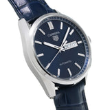 Tag Heuer Carrera Day Date Blue Dial Blue Leather Strap Watch for Men - WBN2012.FC6502 Authentic Buy Shop Now