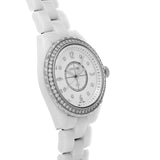 Chanel J12 Quartz Diamonds White Dial White Steel Strap Watch for Women - J12 H3110 Authentic Buy Shop Now