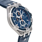 Maurice Lacroix Aikon Chronograph Blue Dial Blue Leather Strap Watch For Men - AI1018-SS001-432-4 Authentic Buy Shop Now