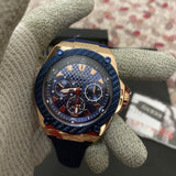 Guess Legacy Chronograph Blue Dial Blue Rubber Strap Watch For Men - W1049G9 Authentic Buy Shop Now
